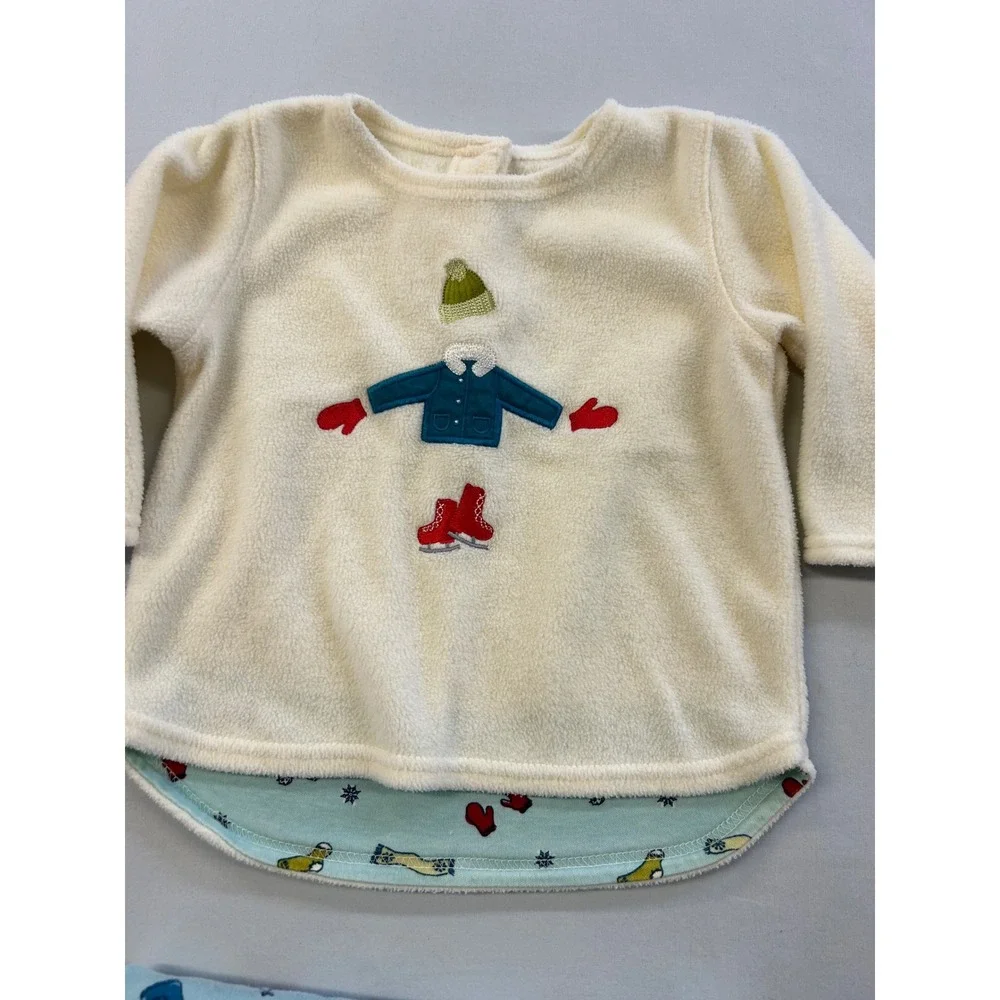 Vintage Old Navy Winter Set 12-18 Months Fleece Top Cotton Pants